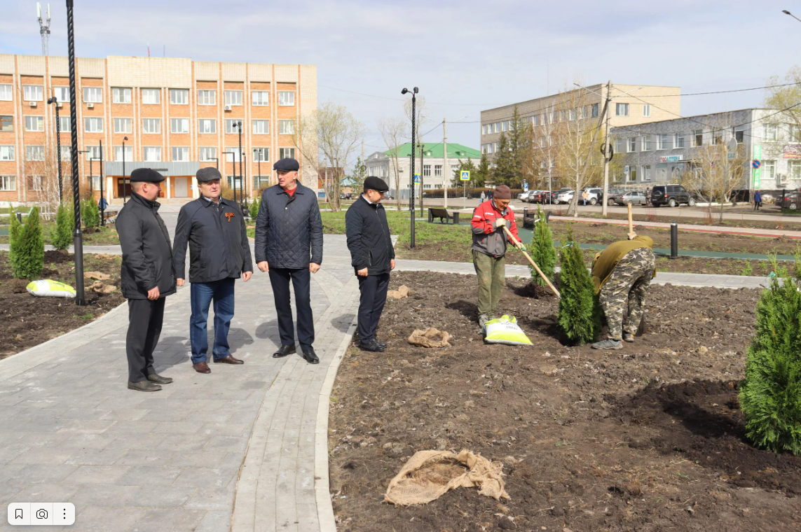 Строительство парка «Сибирский посад».